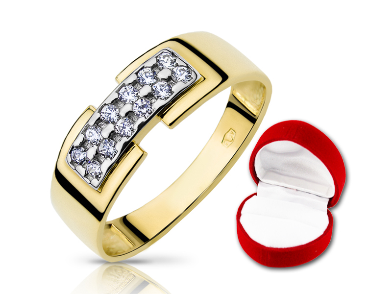  unikátny zlatý prsteň s veľkosťou zirkoničitého pr.333r21 / priemer int. (mm) 21 / 19,33 